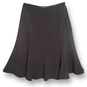 NYCC Brown Knee Length Flared Classic Career Casual Trumpet Skirt Size 6